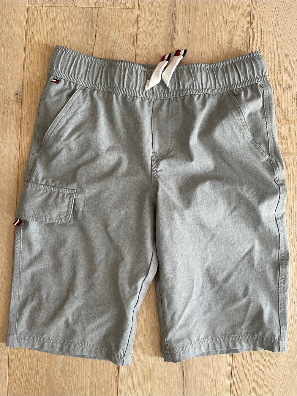Tommy Hilfiger Light Gray Cargo Drawstring Shorts